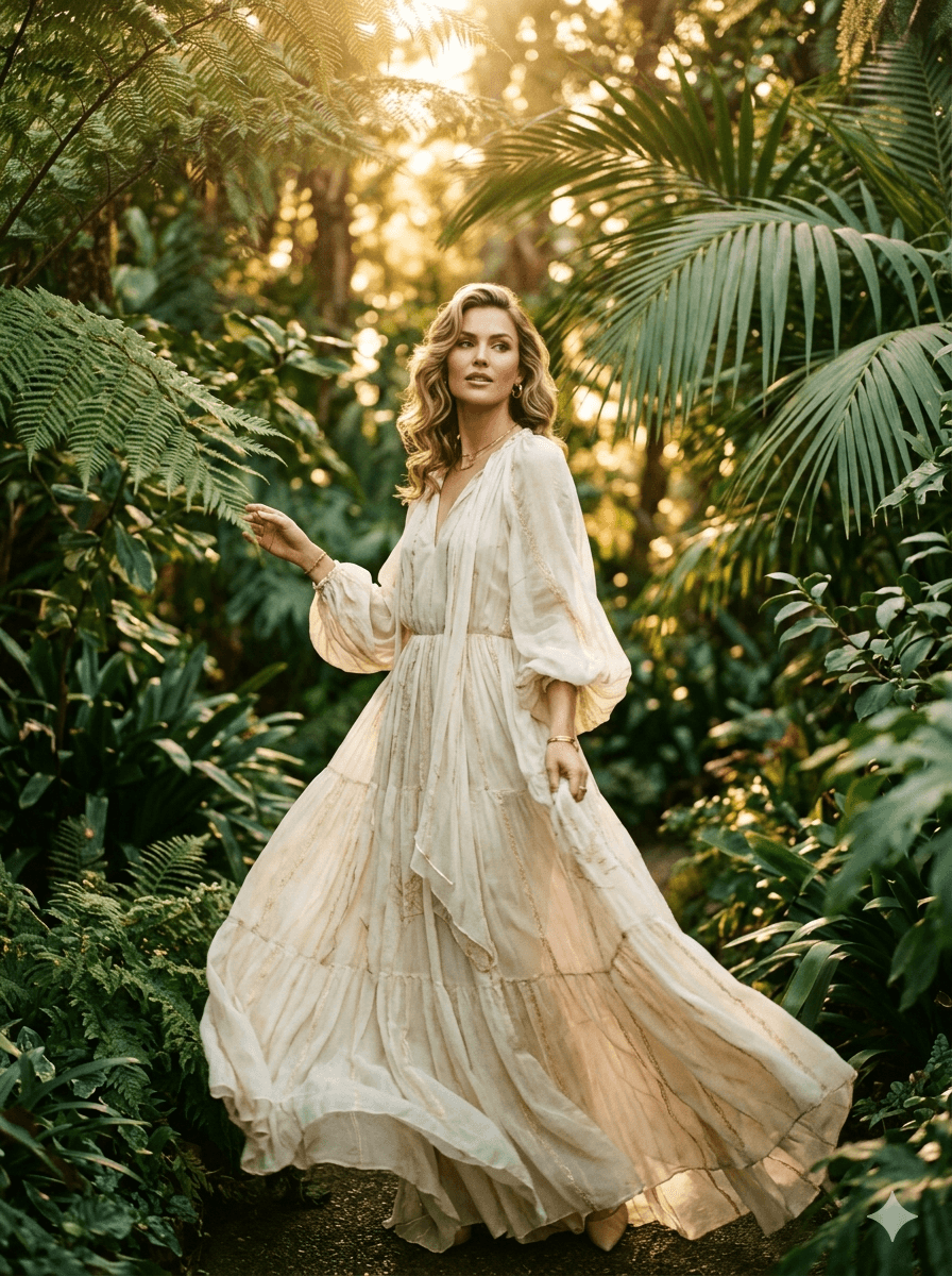 Elegant Floral Chiffon Midi Wrap Dress