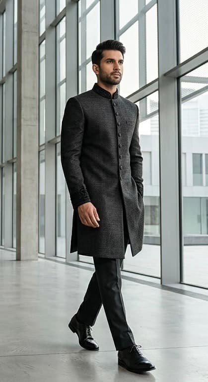 Charcoal Midnight Sherwani