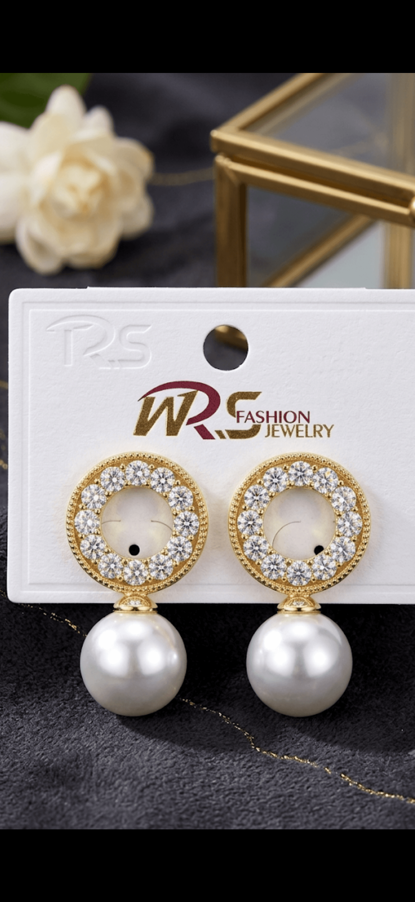 Exquisite Pearl and Gemstone Floral Drop Earrings 2