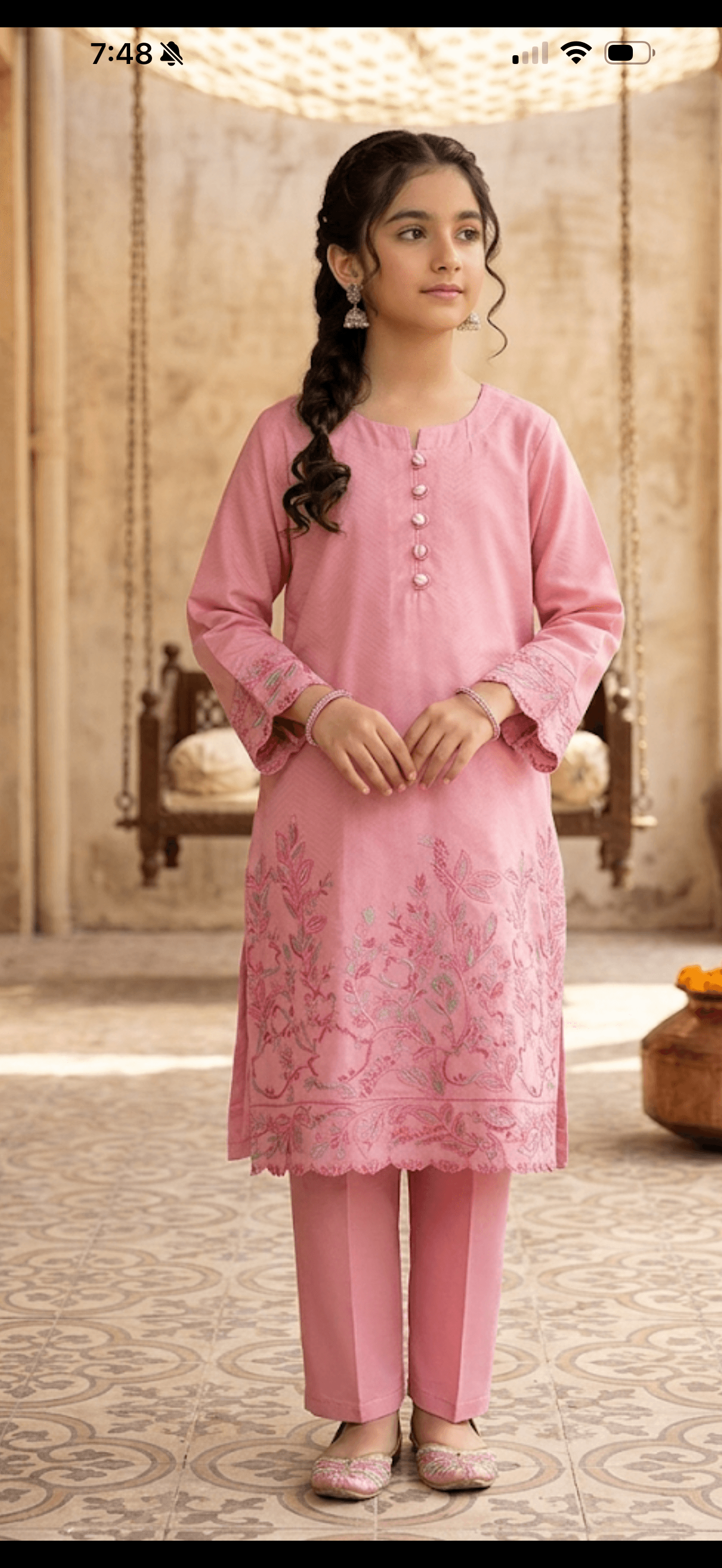 Mint Green Embroidered Kurta Set with Dupatta 2