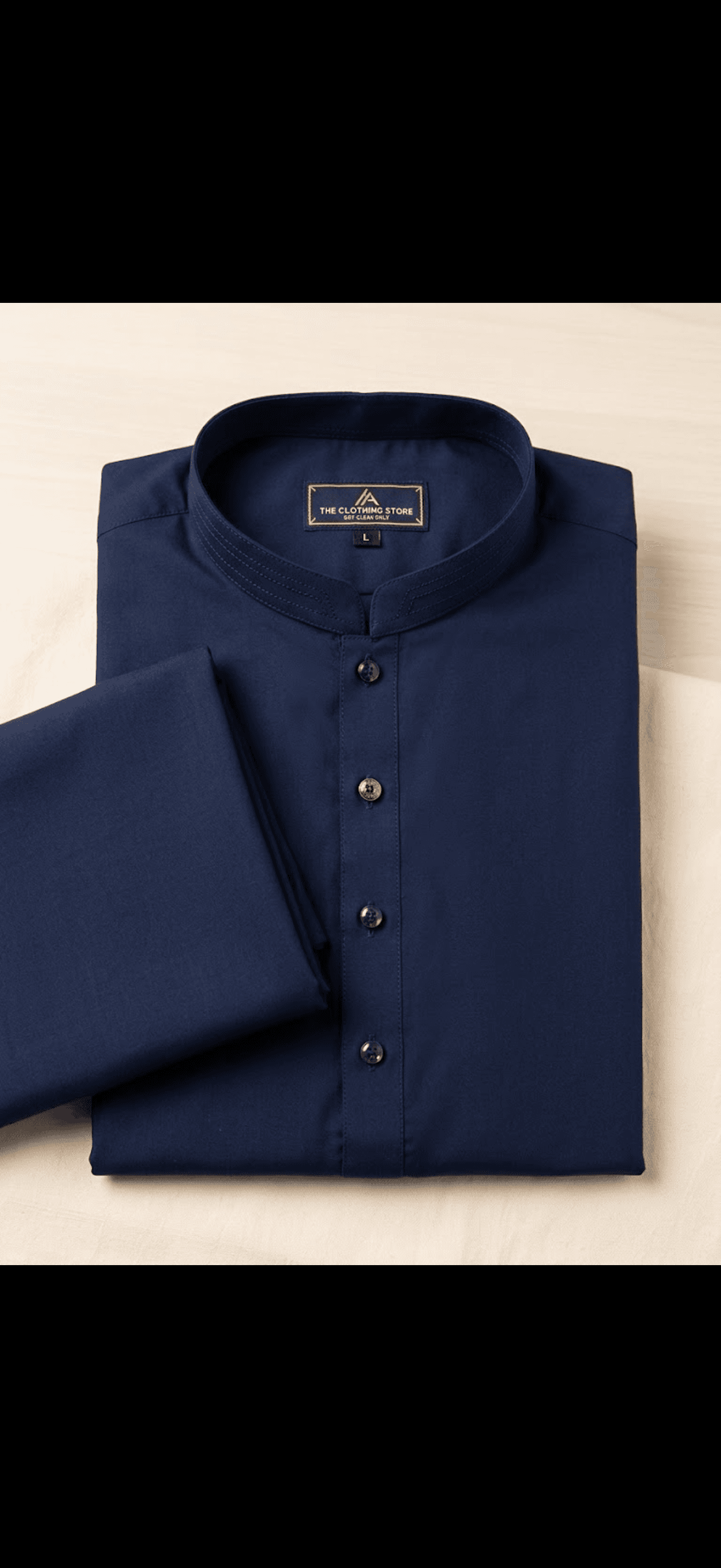 Men's Classic Navy Blue Kurta Set 2