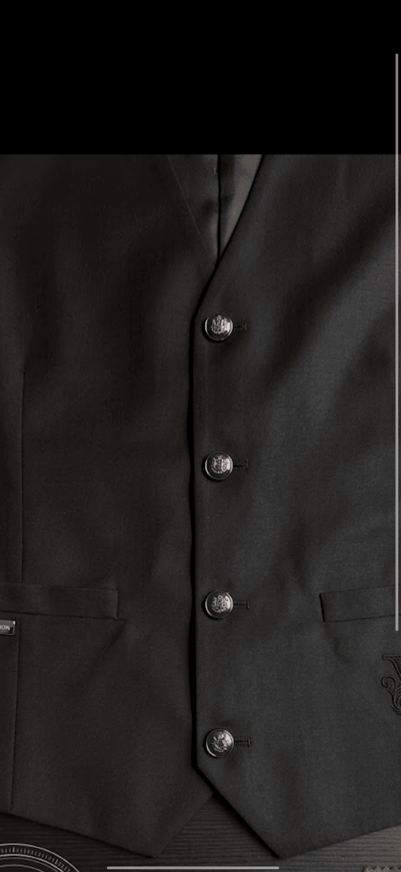 Elegant Grey Band Collar Waistcoat 9